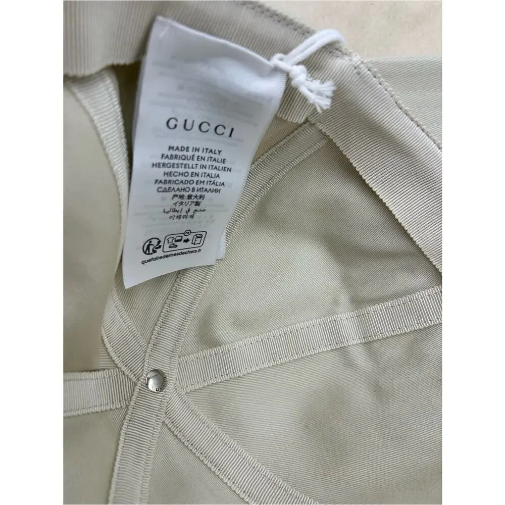 Unisex, Gucci, cotton embroidered logo baseball cap size medium adjustable